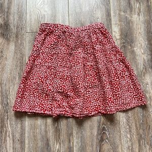 Red Zara skirt size 11–12